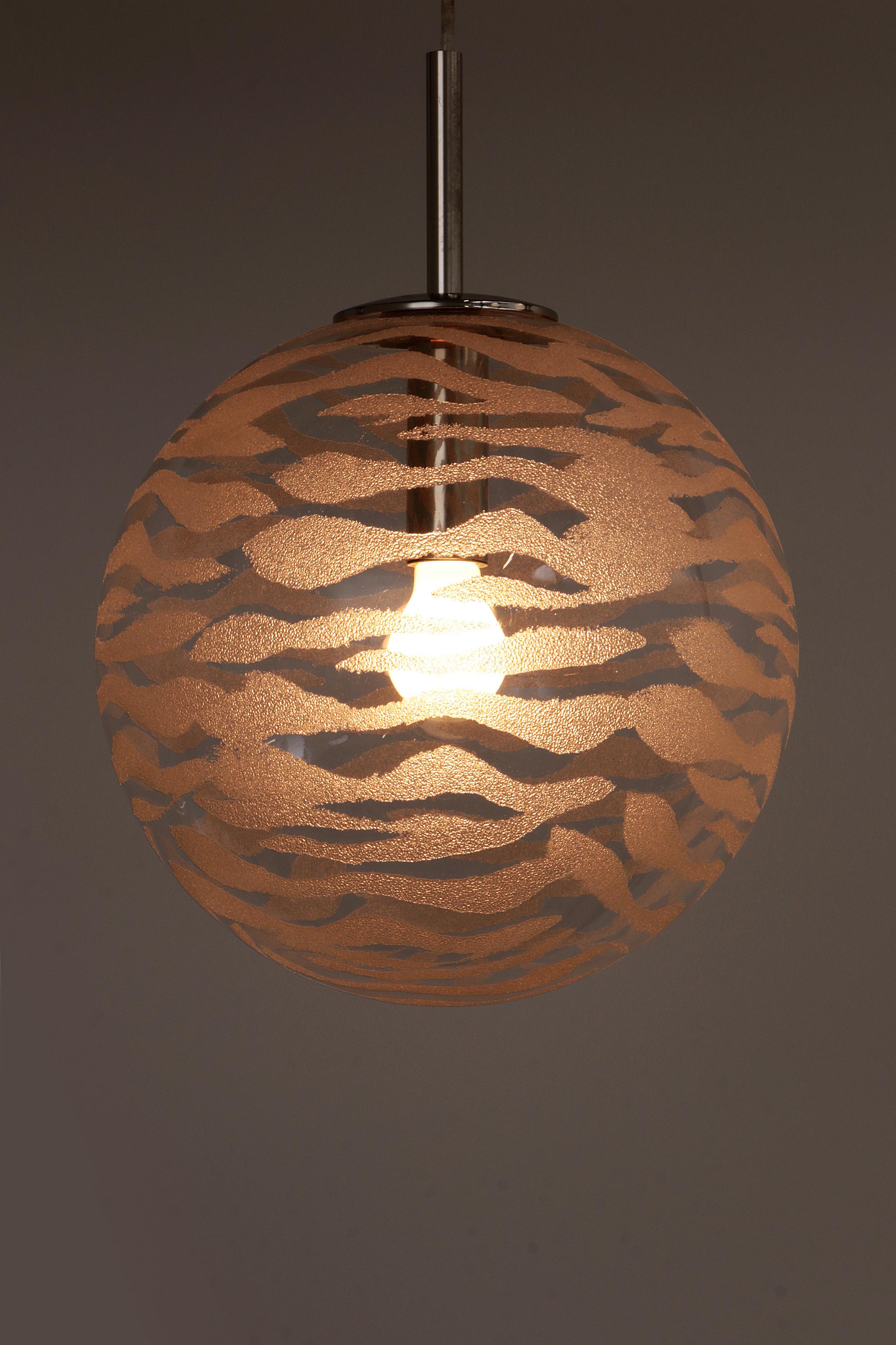 Mid-Century Modern Lampe suspendue Vintage Fischer Leuchten - Eclairage d'ambiance des années 1970 en vente