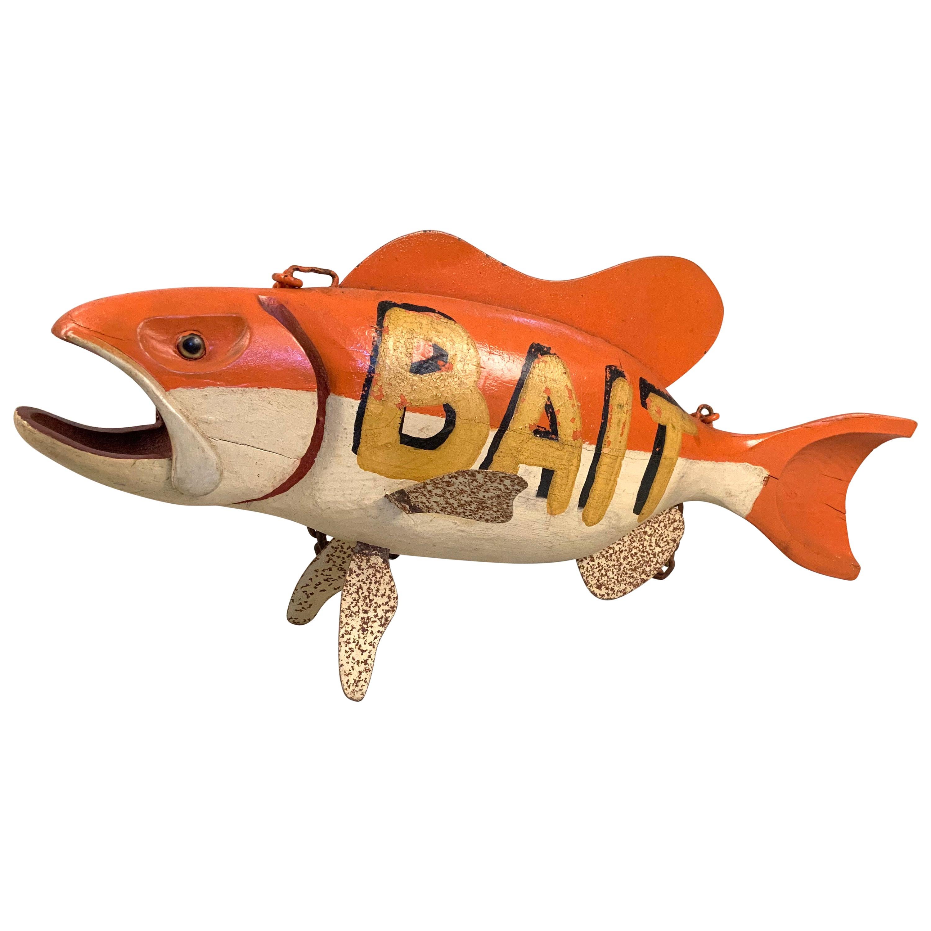 Vintage Fish Bait Trade Sign