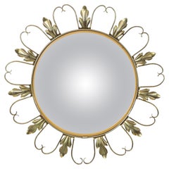 Vintage Fish Eye Convex Mirror Sunburst Witch Mirror Deknudt 46cm