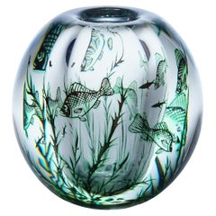 Vaso vintage Edward Fish Graal di Edward Hald per Orrefors, Svezia