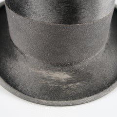 Vintage FISHER & CO. San Francisco Black Silk Melusine Top Hat