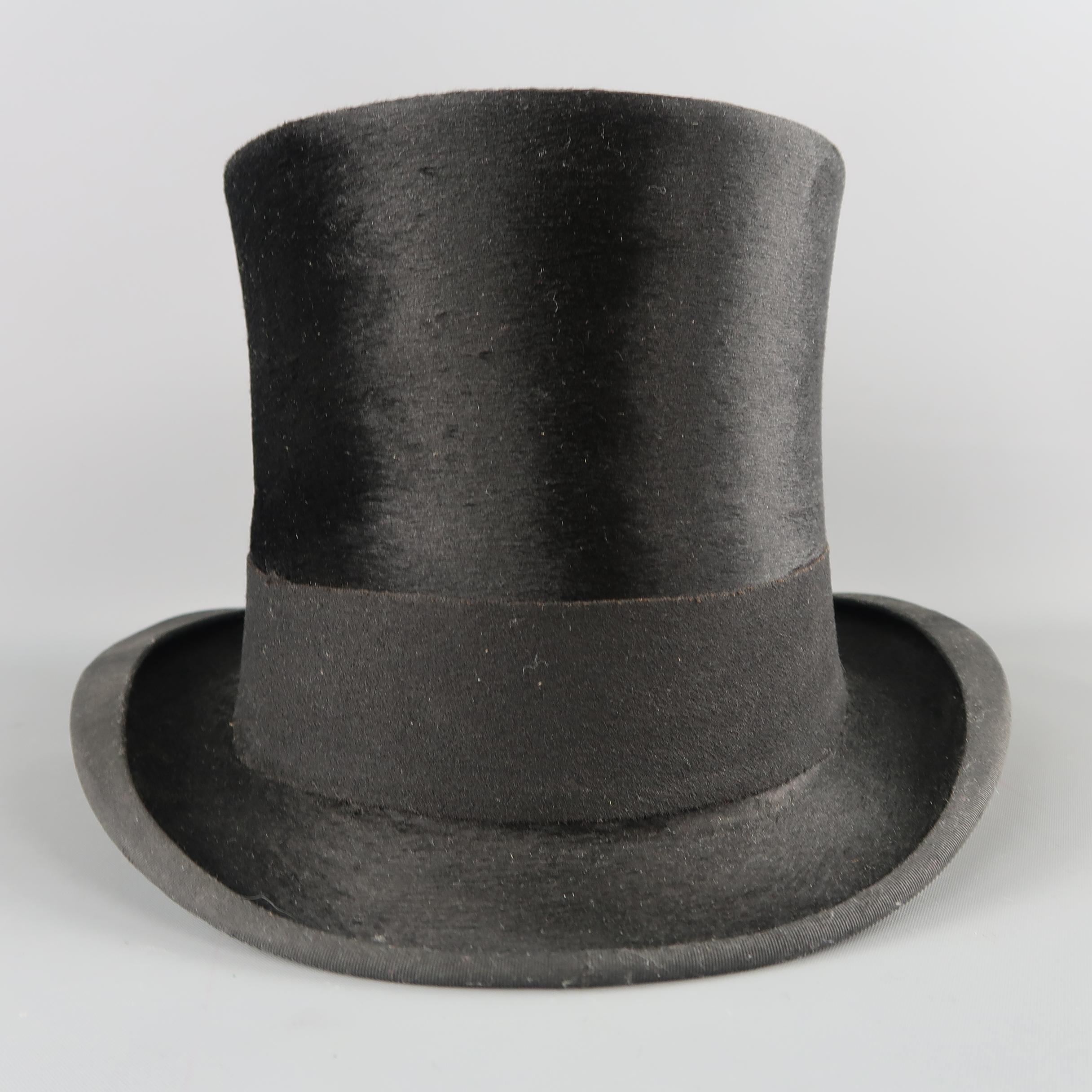 Men's Vintage FISHER & CO. San Francisco Black Silk Melusine Top Hat