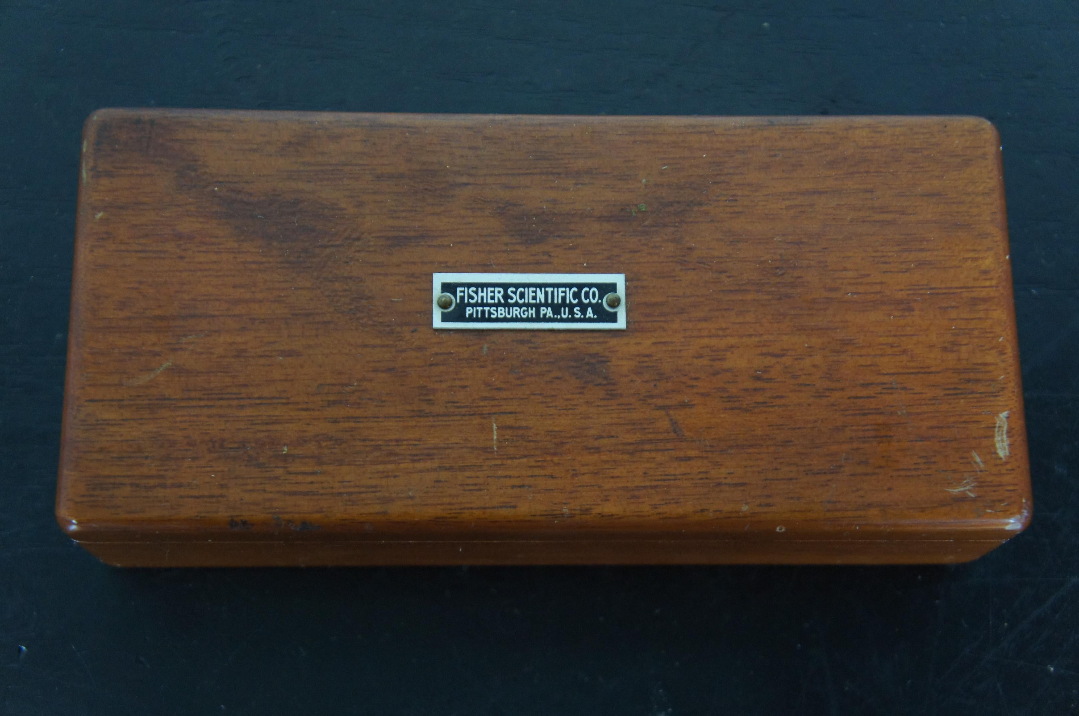 Vintage Fisher Scientific Co Mini Apothecary Portable Scale Balance in Box  1