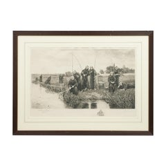 Antique Fishing Picture, Thursday by Dendy Sadler, Monks Fishing