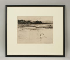 Vintage Fishing Print, Norman Wilkinson Etching, the Spey Pool, Original