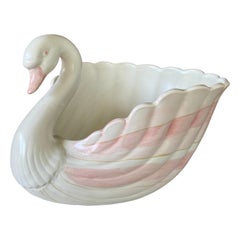 Centrotavola a forma di cigno Fitz and Floyd "Coquille" d'epoca