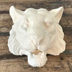 Vintage Fitz and Floyd Tiger Head Wall Wall Pocket
