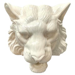 Vintage Fitz and Floyd Tiger Head Wall Wall Pocket