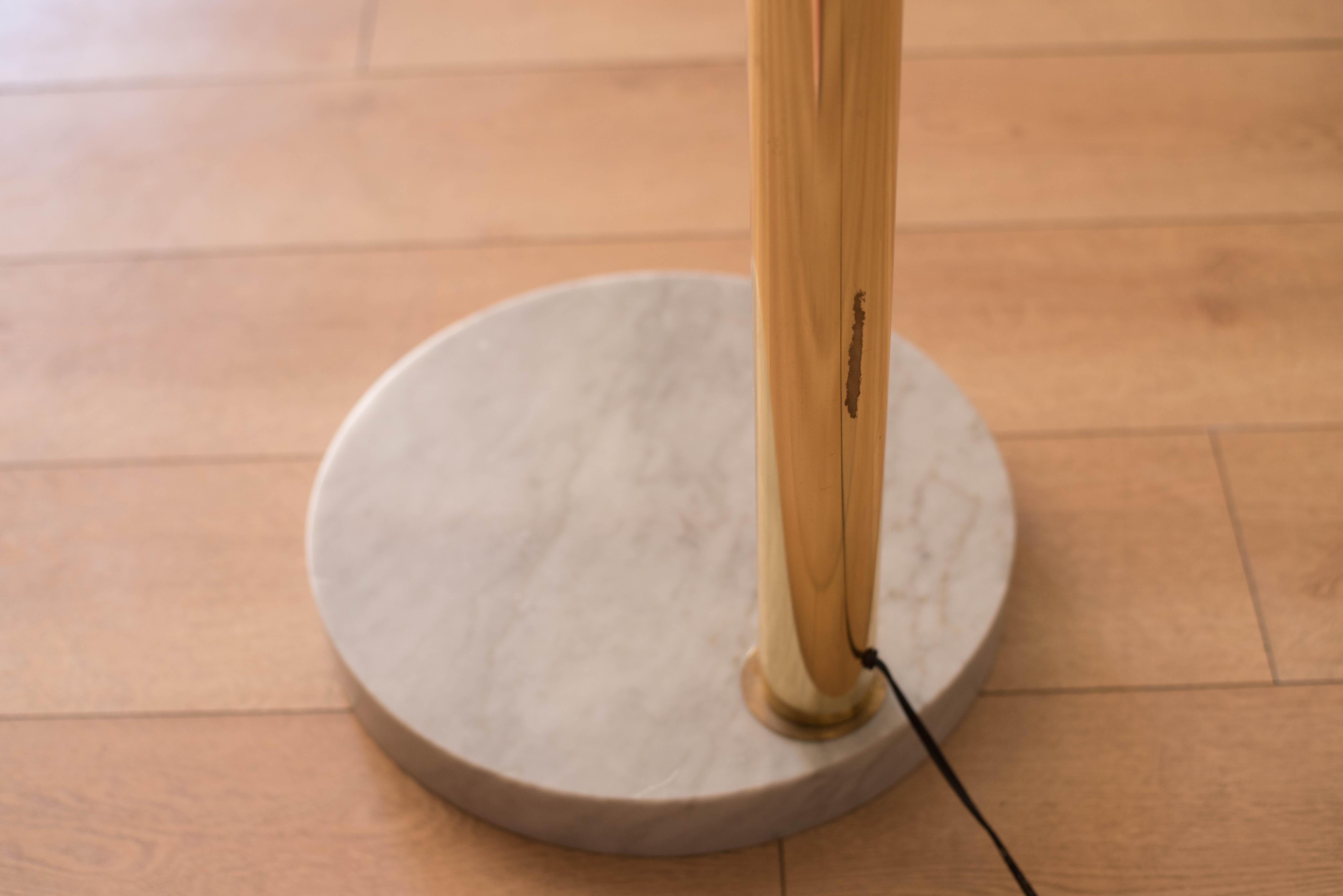 Vintage Five-Arm Arc Floor Lamp with Marble Base For Sale 2