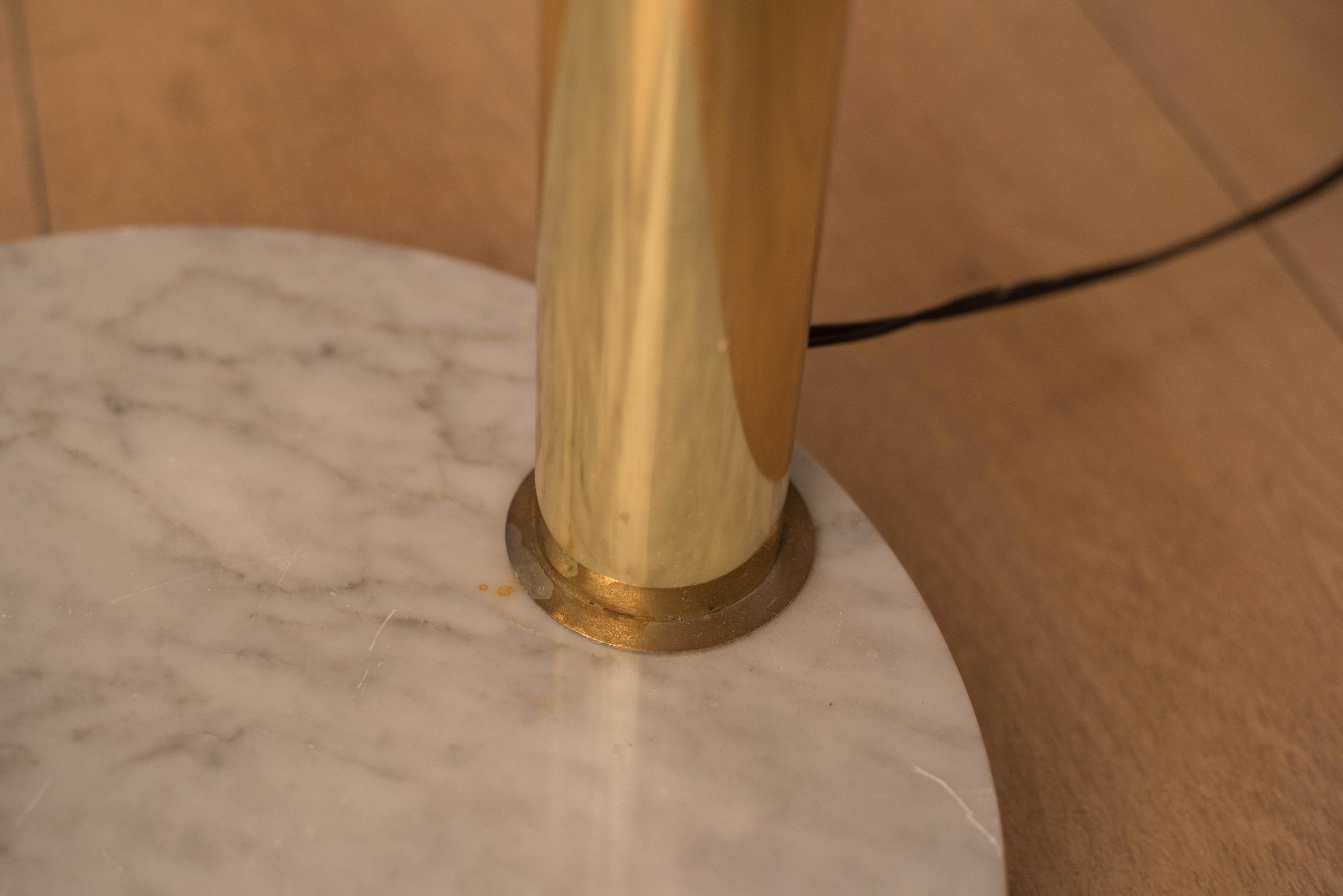 Vintage Five-Arm Arc Floor Lamp with Marble Base For Sale 3