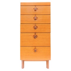 Vintage Five-Drawer Tall Boy, 1960s