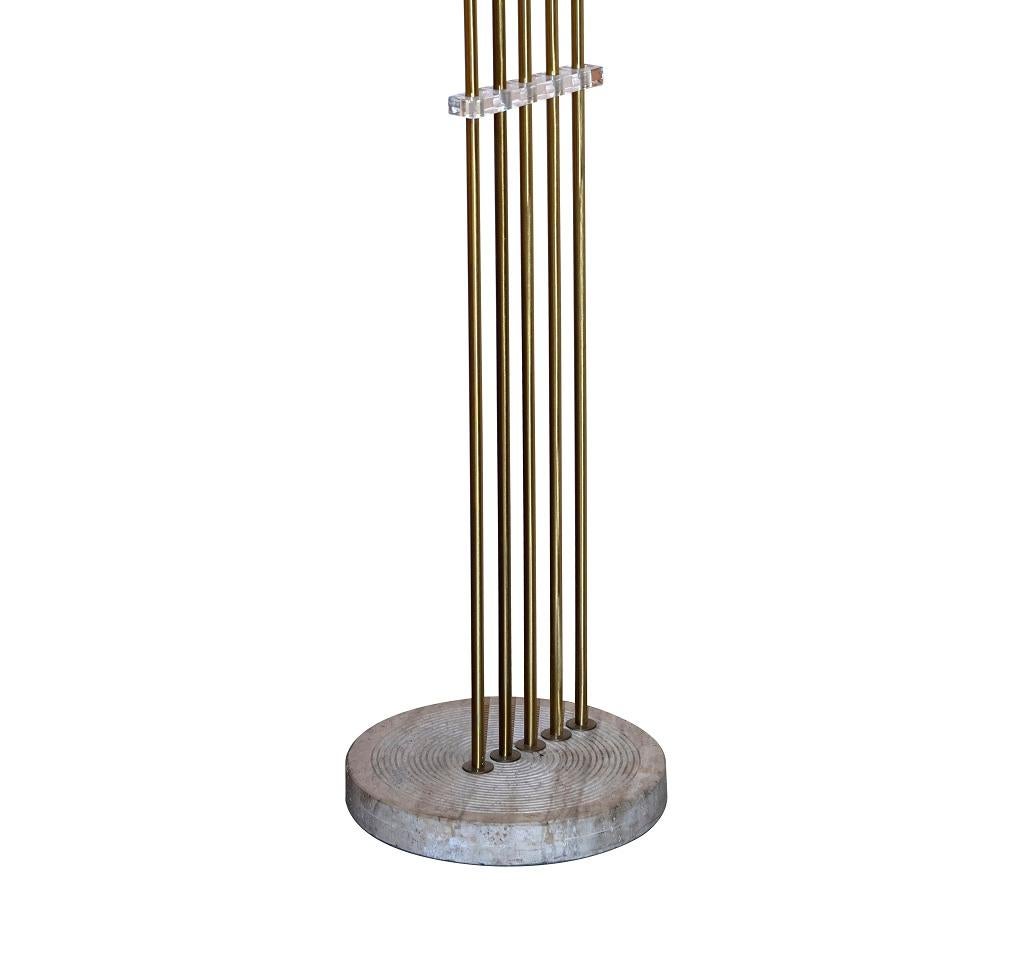 Five-light floor lamp is an elegant design lamp designed in the end of the 1960s.

Brass and cement (on the base) with five lights. 

Very good conditions. 

This is an elegant and beautiful five-light floor lamp realized in Italy in the second half
