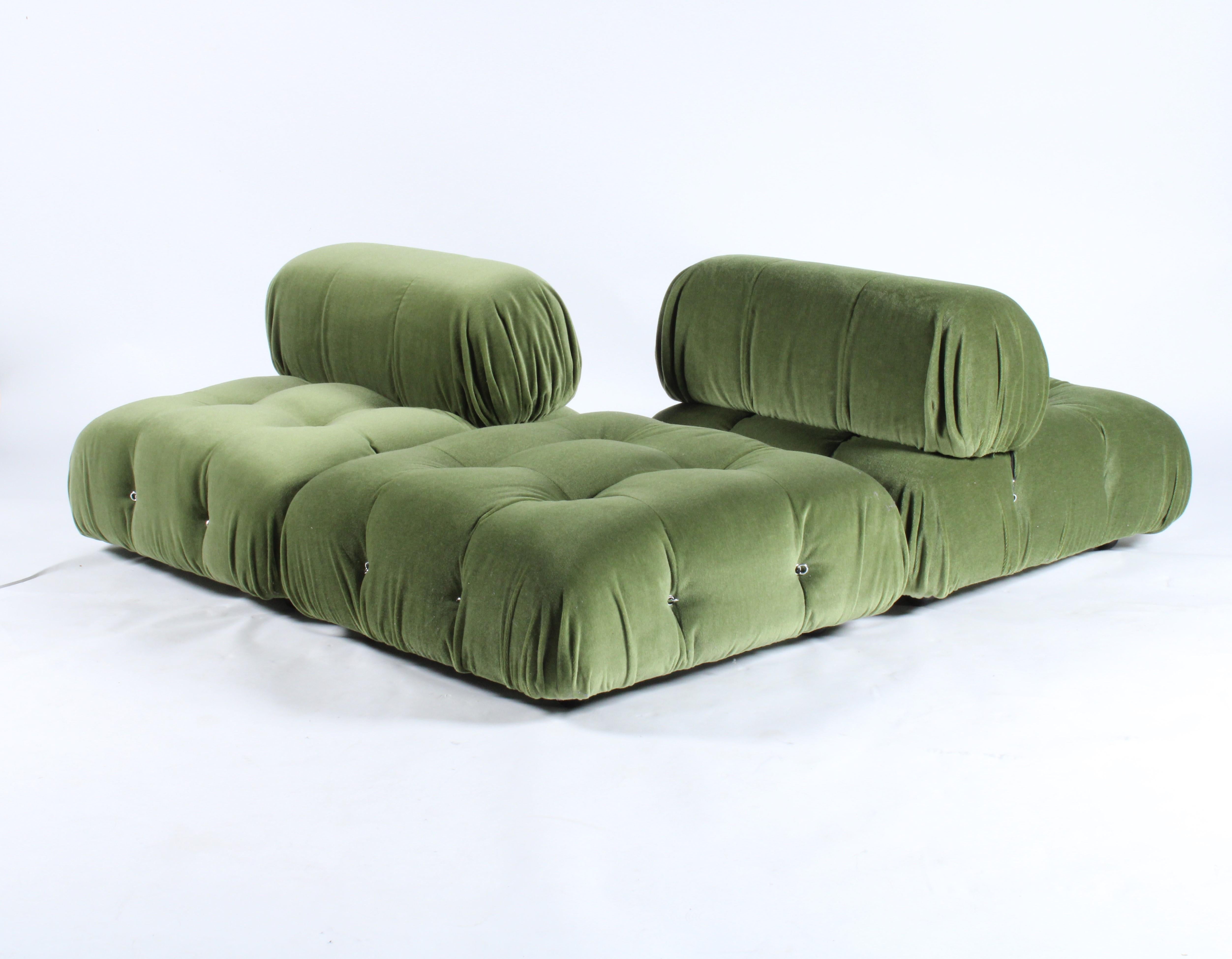 One of the finest examples currently available of the iconic Mario Bellini masterpiece. Offered for sale are five individual pieces four of which have a back rest and one without. As a modular sofa this piece offers the owner endless choices on how