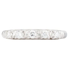 Vintage Five Stone 0.25ctw Diamond Wedding Band Ring in Platinum