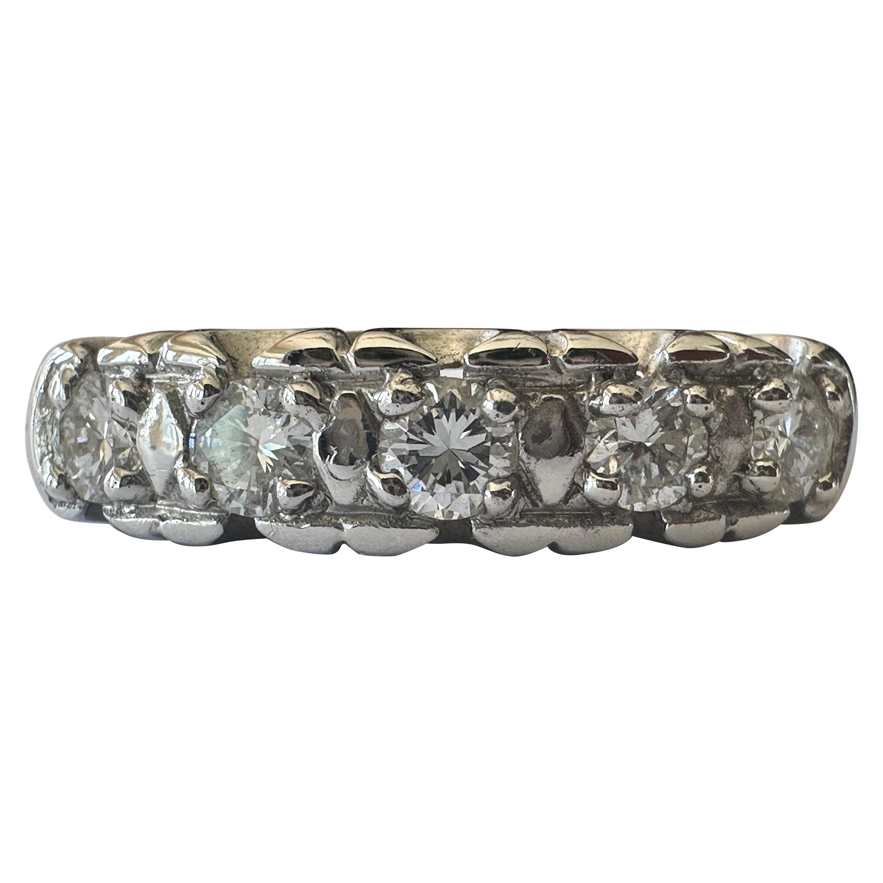 Vintage Fünf-Stein-Diamant-Ring