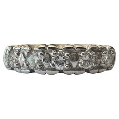 Bandeau vintage à cinq pierres et diamants