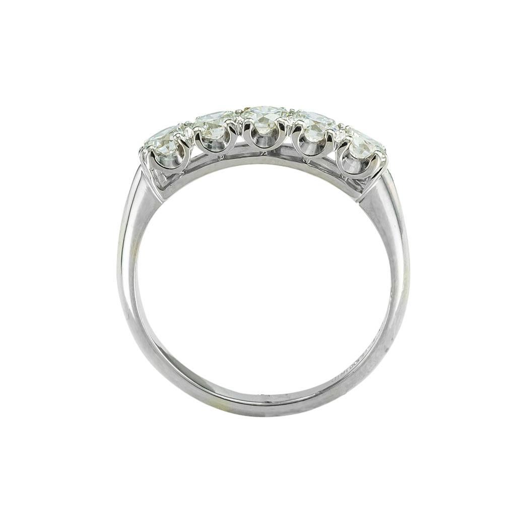 Vintage Five Stone Diamond Platinum Ring 1