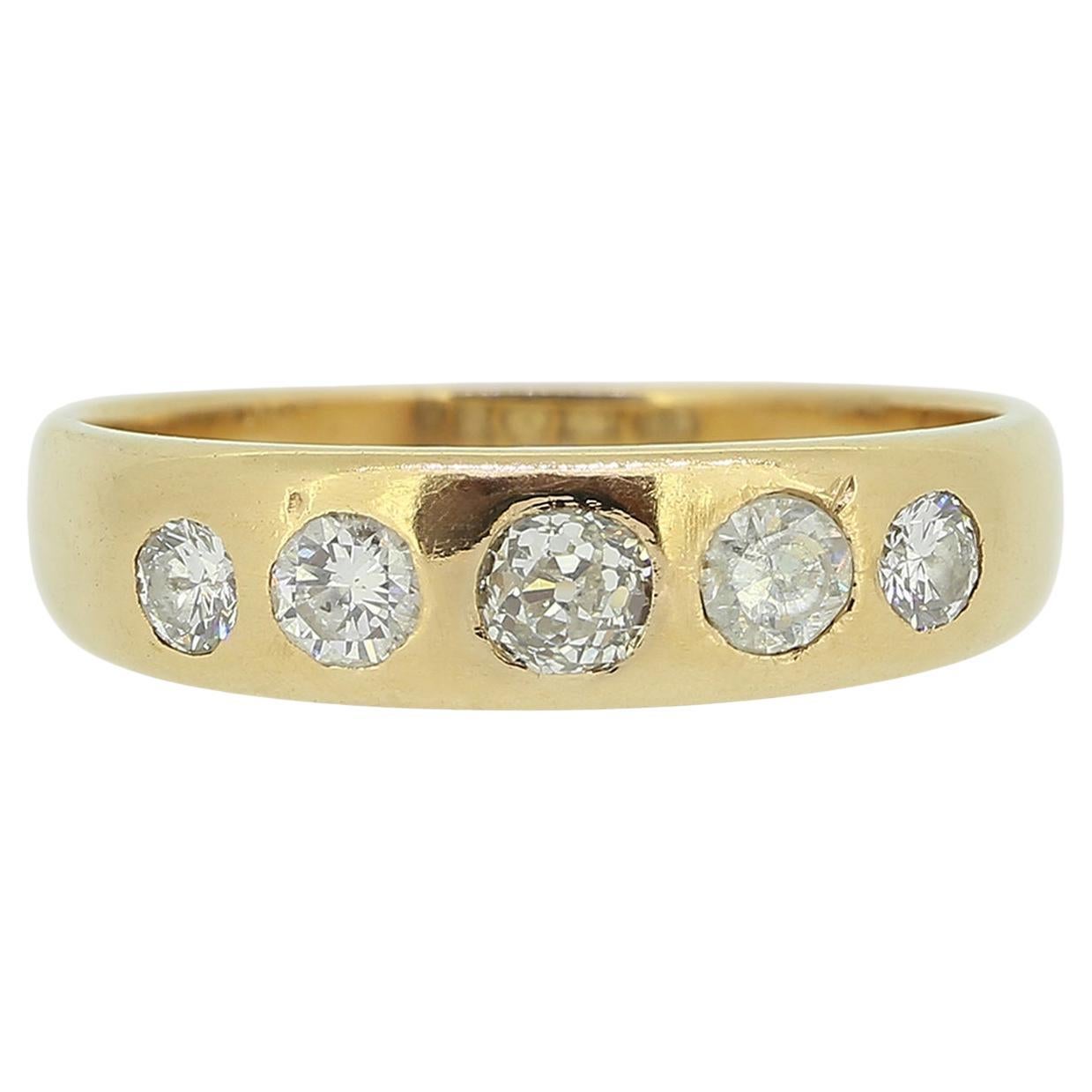Vintage Five-Stone Diamond Ring For Sale