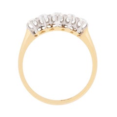 Vintage Five-Stone Old Cut Diamond Ring, circa 1920s