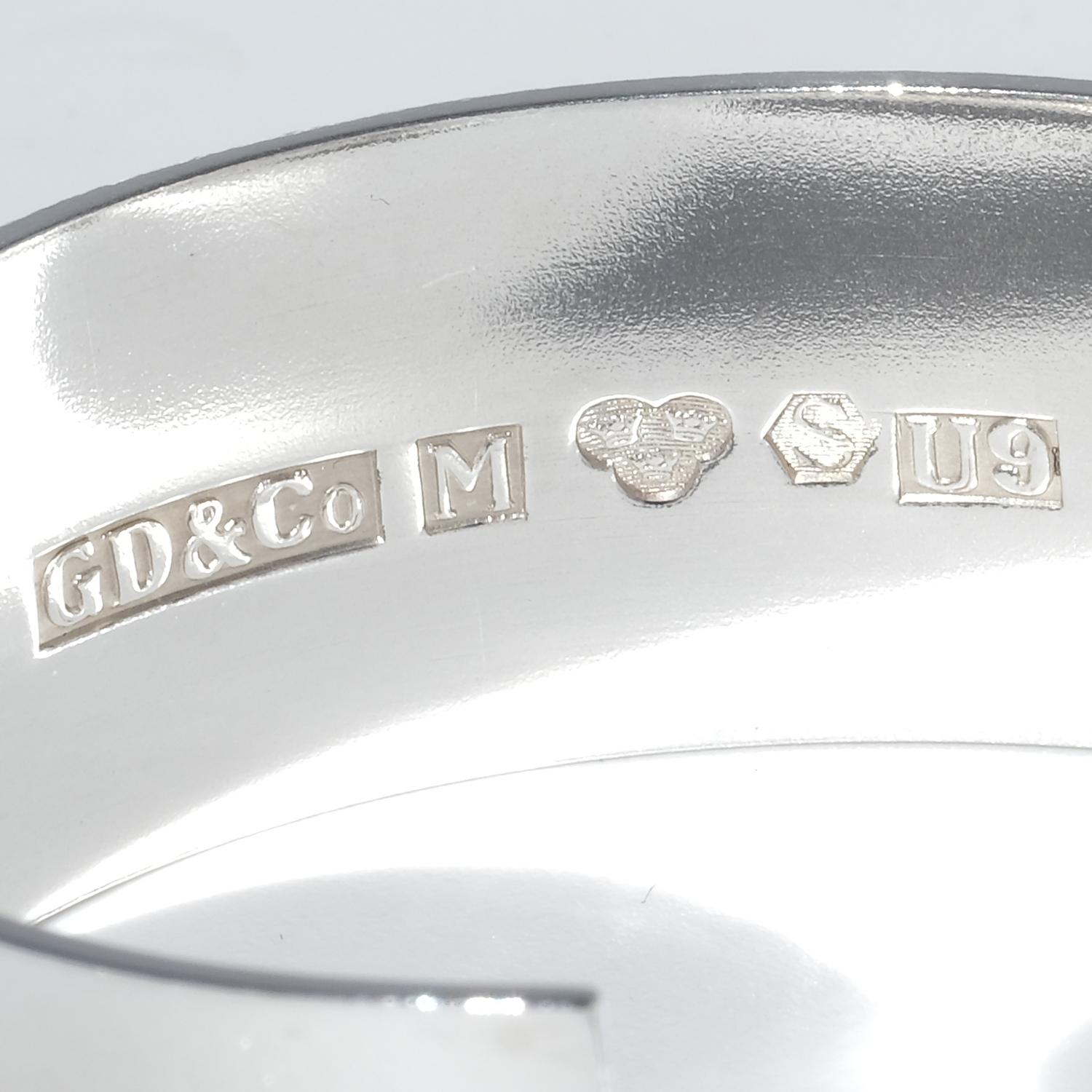Bracciale d'argento fisso d'epoca di Dahlgren & Co, realizzato nel 1970 in vendita 4