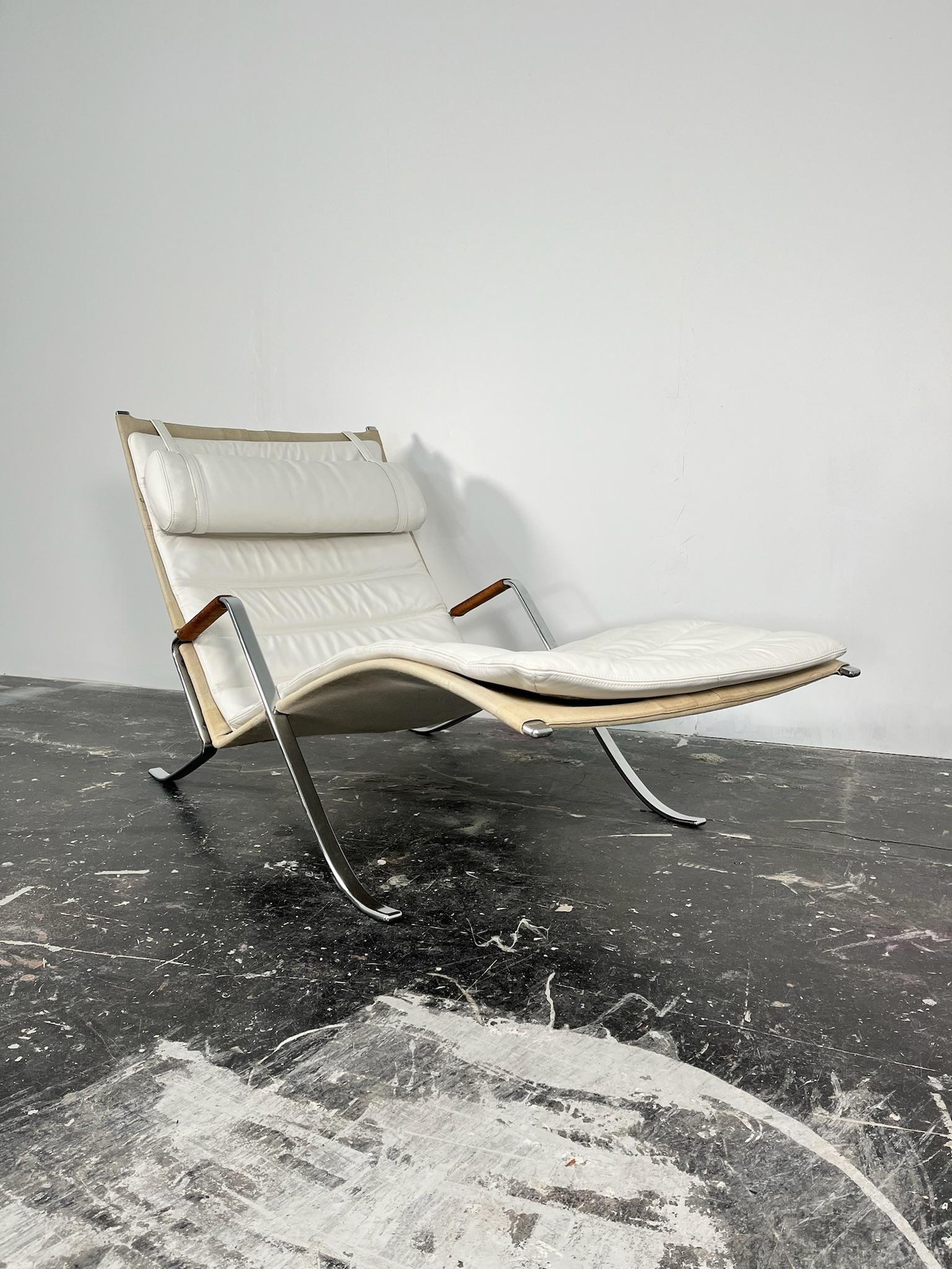 Vintage FK-87 Grasshopper Chaise Lounge von Preben Fabricius + Jørgen Kastholm (Mitte des 20. Jahrhunderts) im Angebot