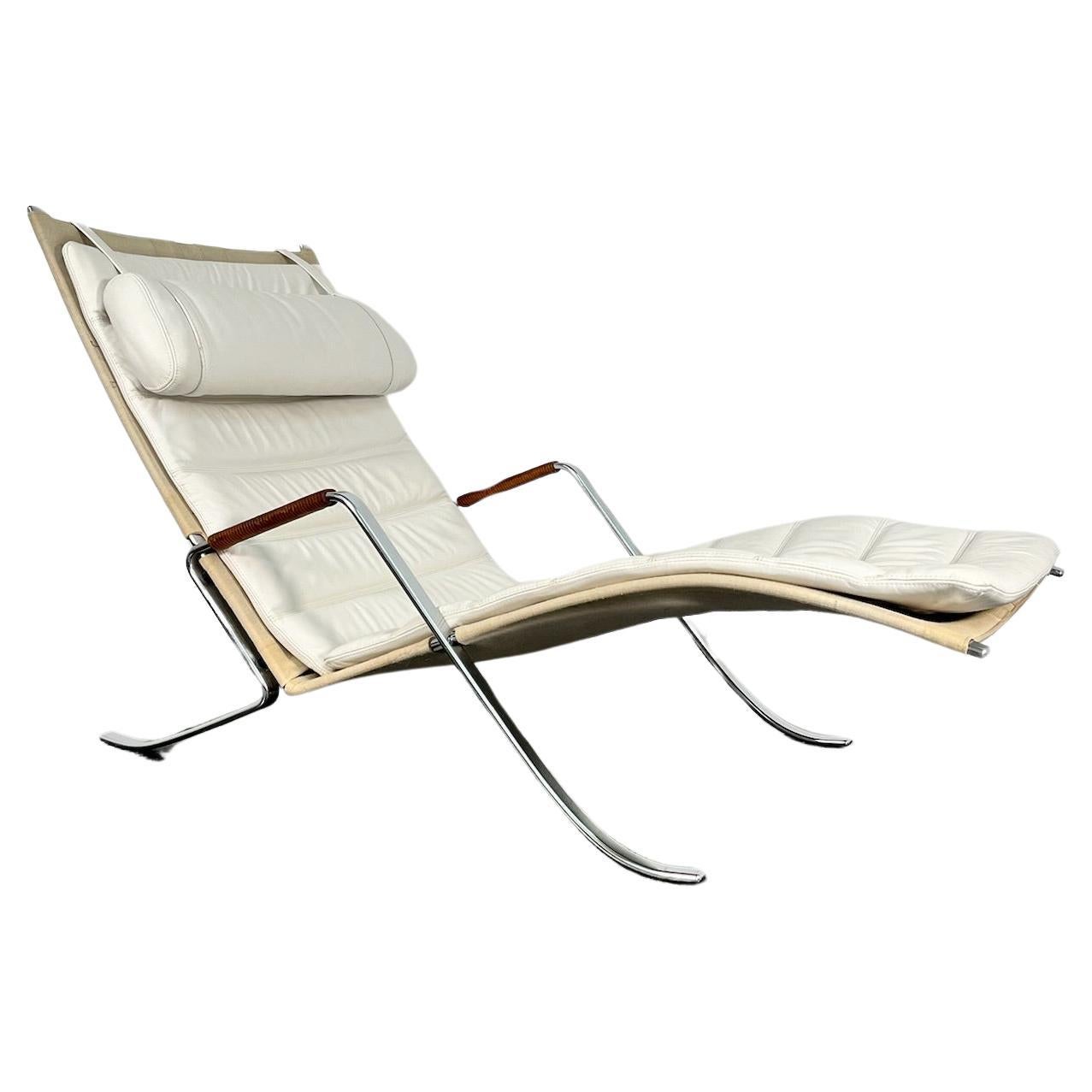 Vintage FK-87 Grasshopper Chaise Lounge by Preben Fabricius + Jørgen Kastholm