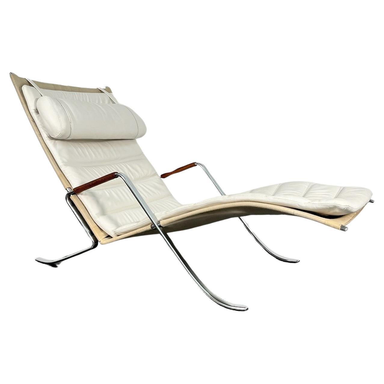 Vintage FK-87 Grasshopper Chaise Lounge by Preben Fabricius + Jørgen Kastholm fo