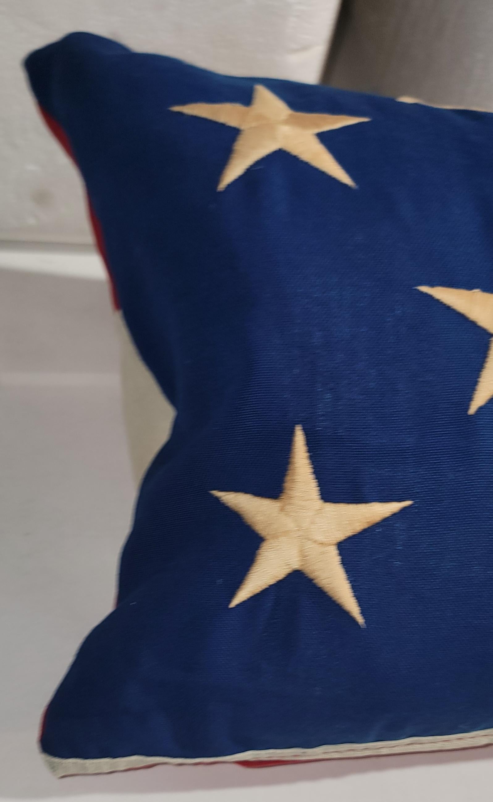 Adirondack Vintage Flag Bolster Pillow