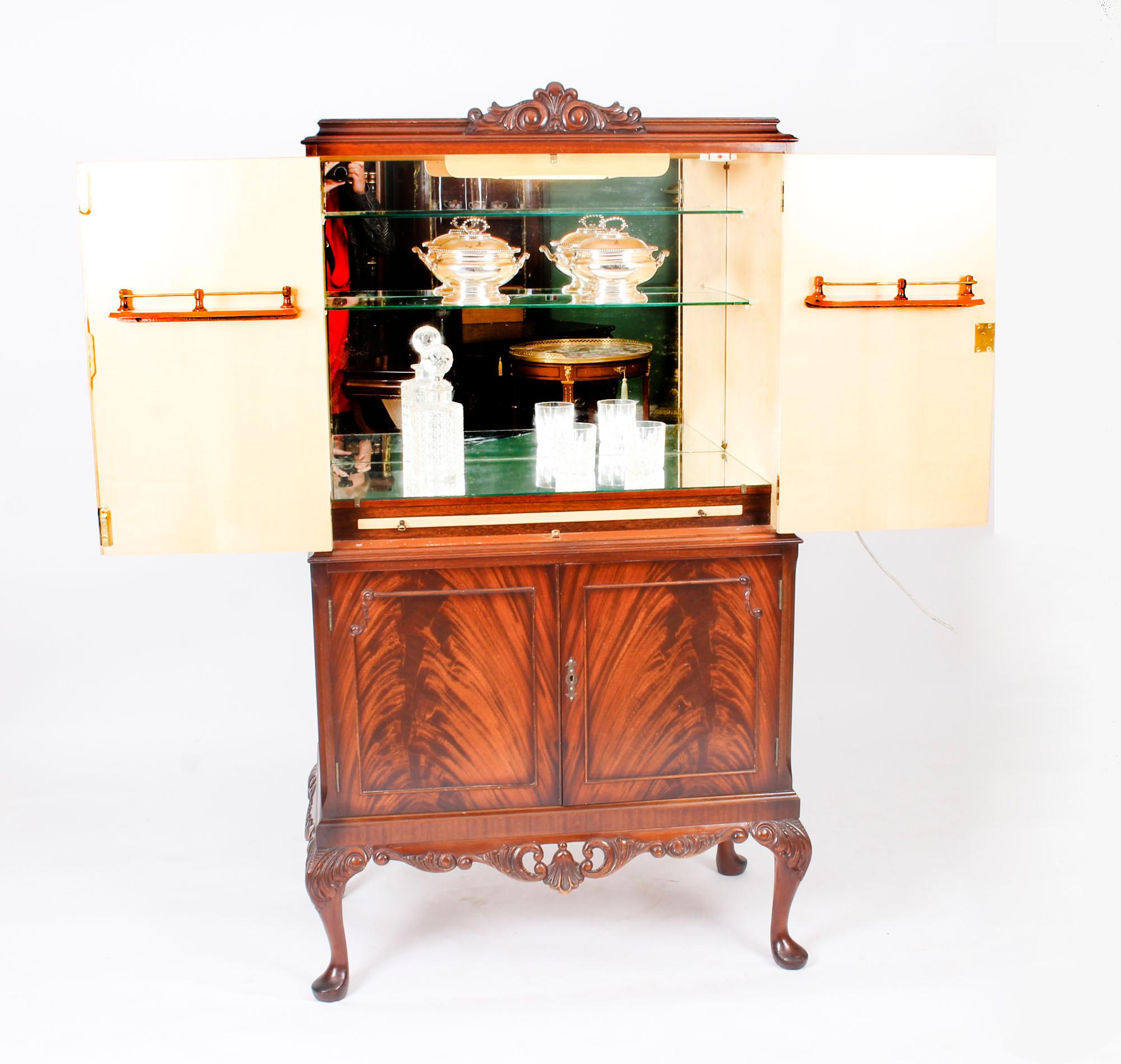 antique bar cabinet mahogany