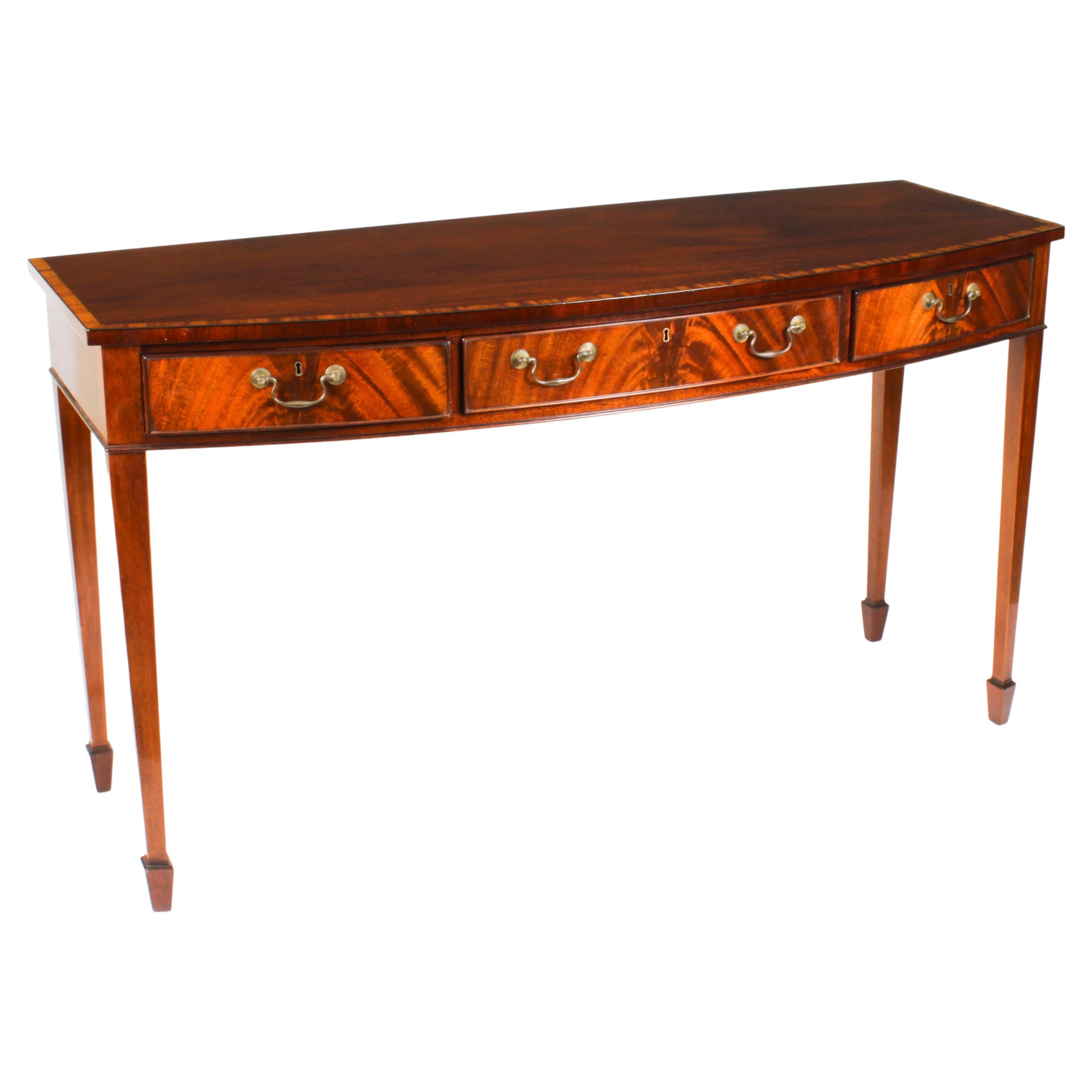 Antique Irish flame mahogany console. at 1stDibs