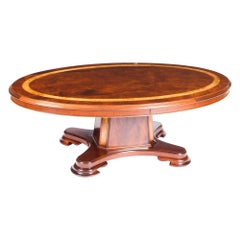 Vintage Flame Mahogany Oval Coffee Table by Charles Barr, 20th Century