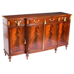 Vintage Flame Mahogany Sideboard by William Tillman 20th C