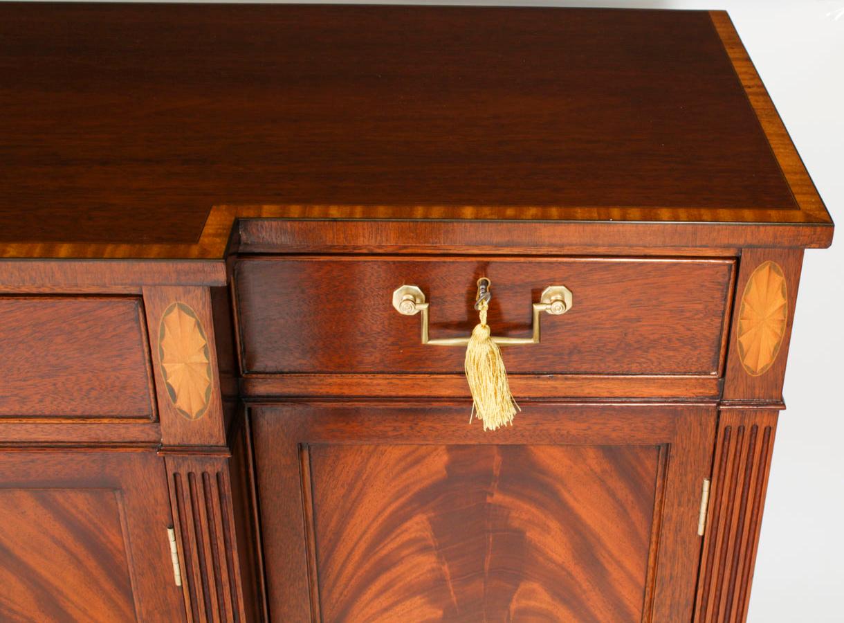 Regency Revival Vintage Flame Mahogany Sideboard by William Tillman Late 20th Century