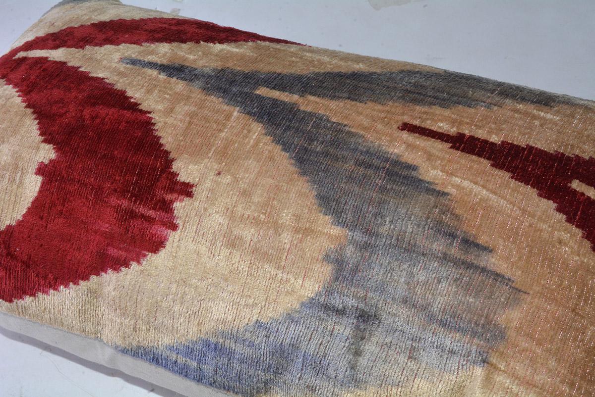 American Vintage Flame Stitch Chenille Lumbar Pillow
