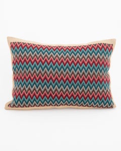 Vintage Flame stitch Pillowcase, Italy mid 20th C.