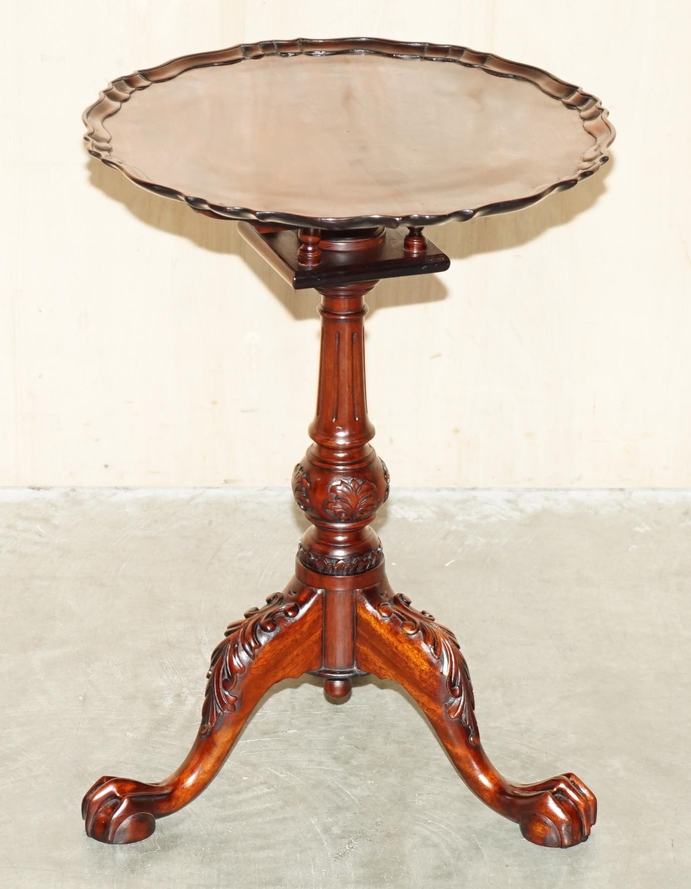 Royal House Antiques

Royal House Antiques is delighted to offer for sale this lovely circa 1940's Thomas Chippendale style tripod table in flamed mahogany with hand carved Claw & Ball feet

Please note the delivery fee listed is just a guide, it