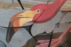 Vintage Flamingo Print Butterfly Box