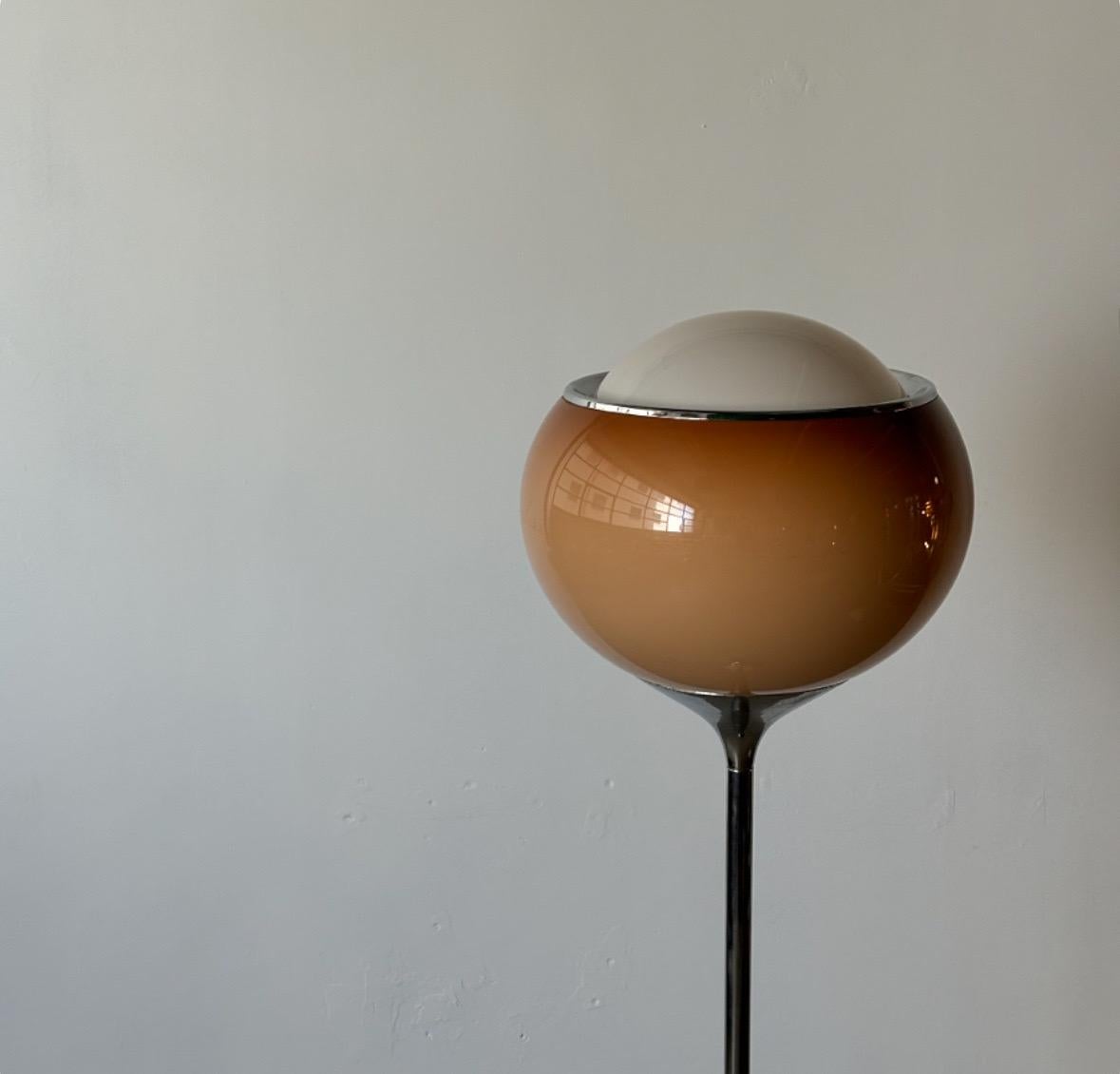 Chrome Vintage ‘Flash’ floor lamp by Studio 6G for Harvey Guzzini, 1968 Italy