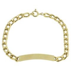 Vintage Flat Curb Chain ID Bracelet