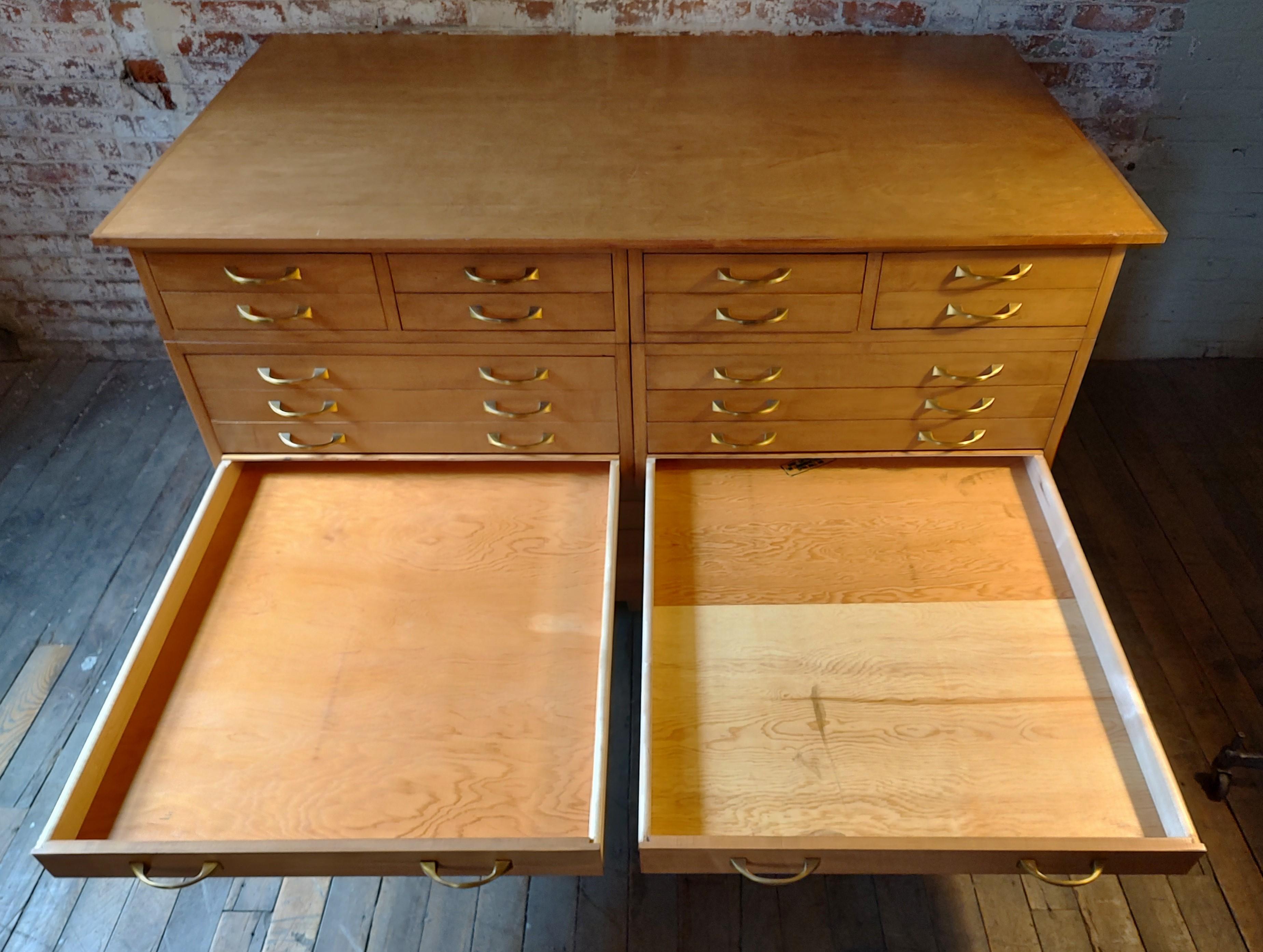 Vintage Flat File Draftsman's Cabinet 1