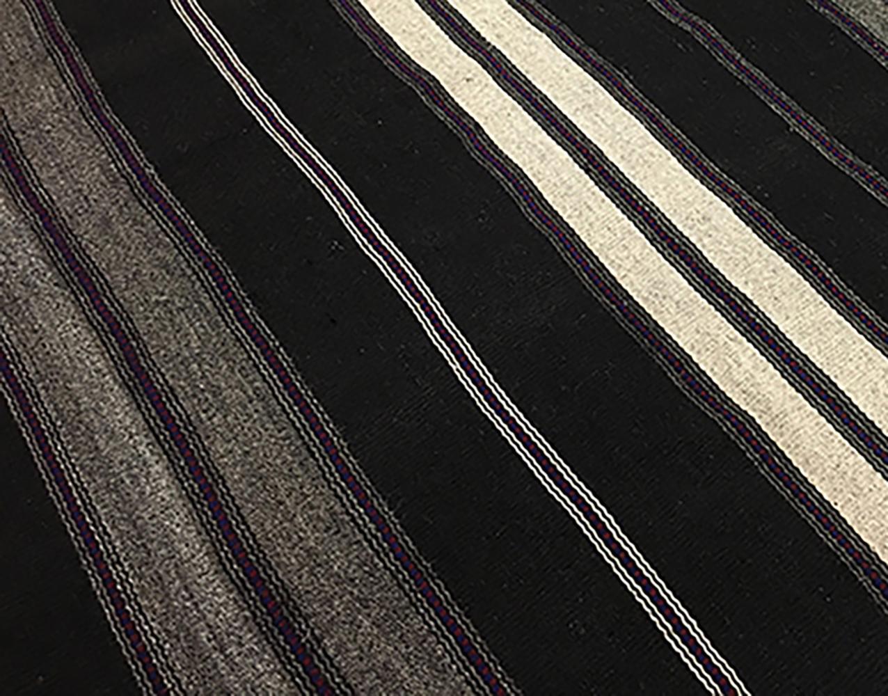 Grande Rug & Kilim d'epoca a trama piatta 12'7