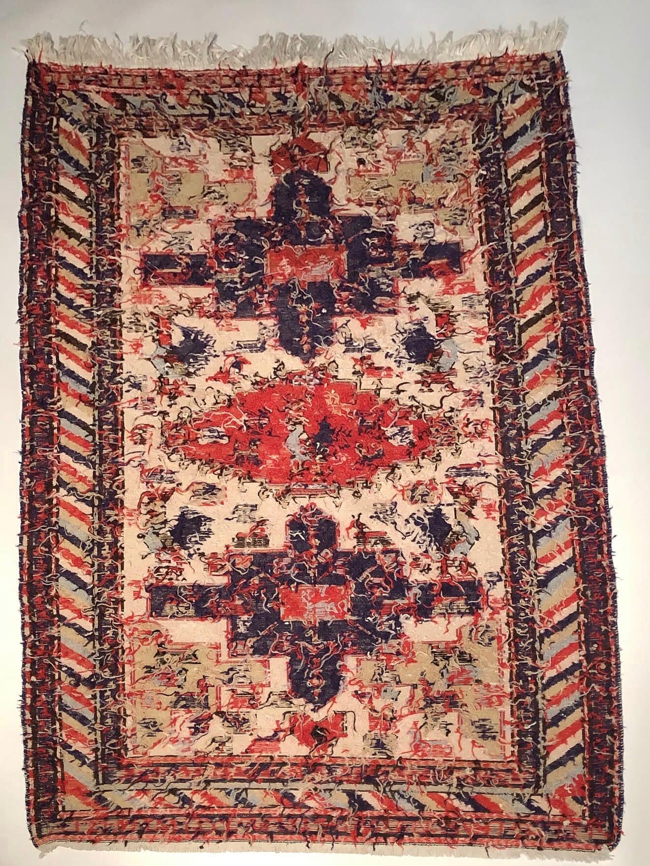 Vintage Flat-Weave Persian Karajeh Tribal Rug or Carpet 4