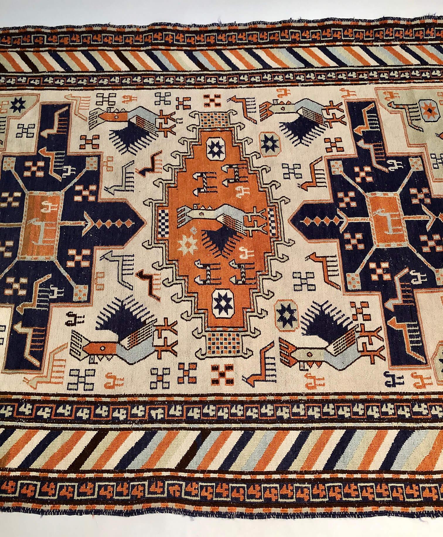 Vintage Flat-Weave Persian Karajeh Tribal Rug or Carpet In Good Condition In Kinderhook, NY