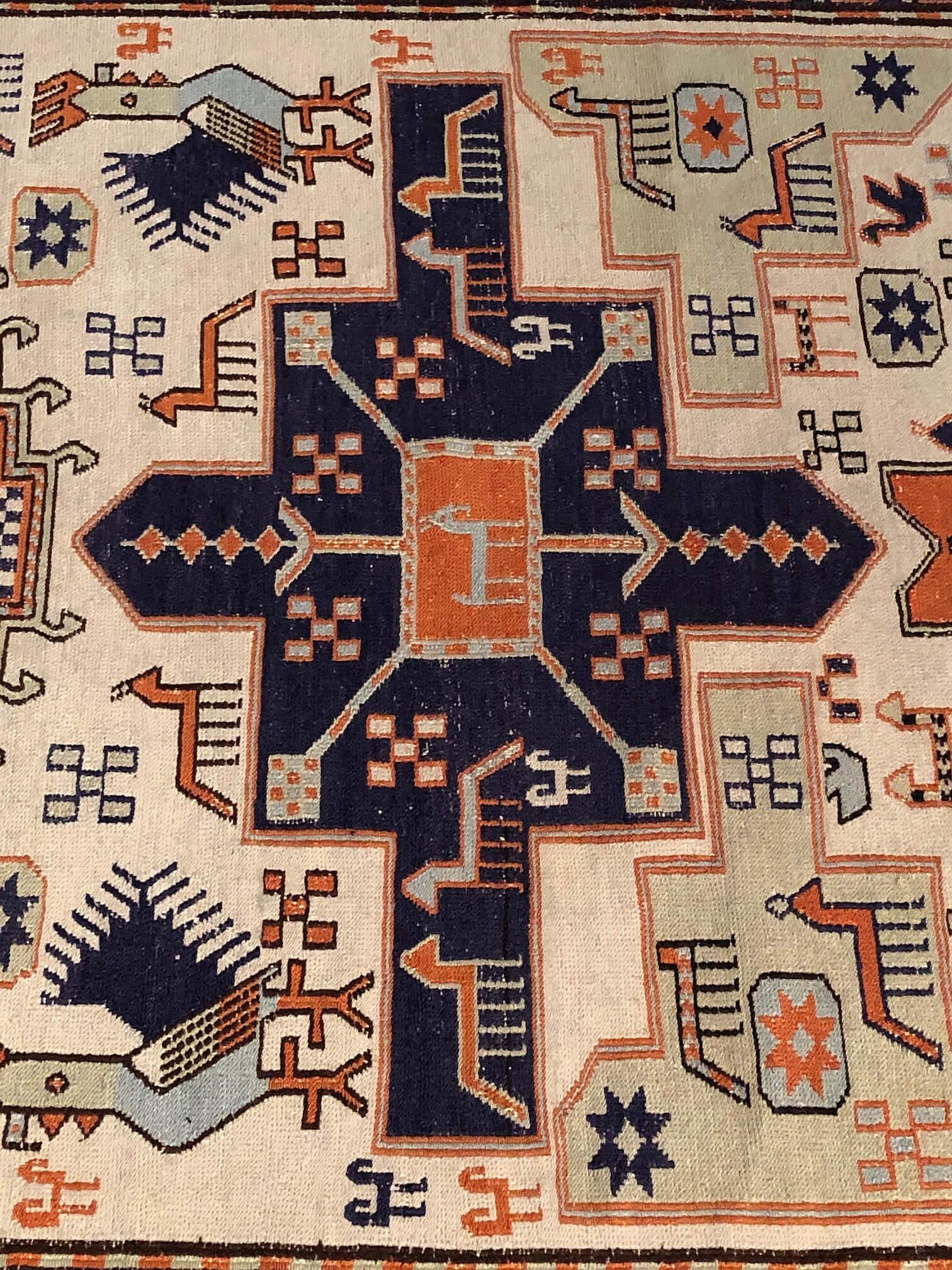 Vintage Flat-Weave Persian Karajeh Tribal Rug or Carpet 1