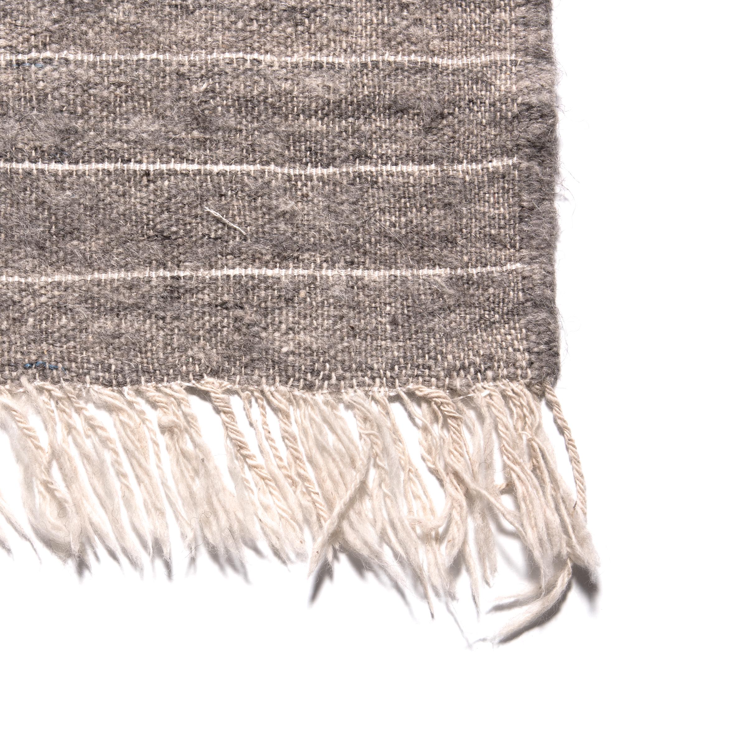 Minimalist Vintage Flat-Weave Striped Tulu Carpet