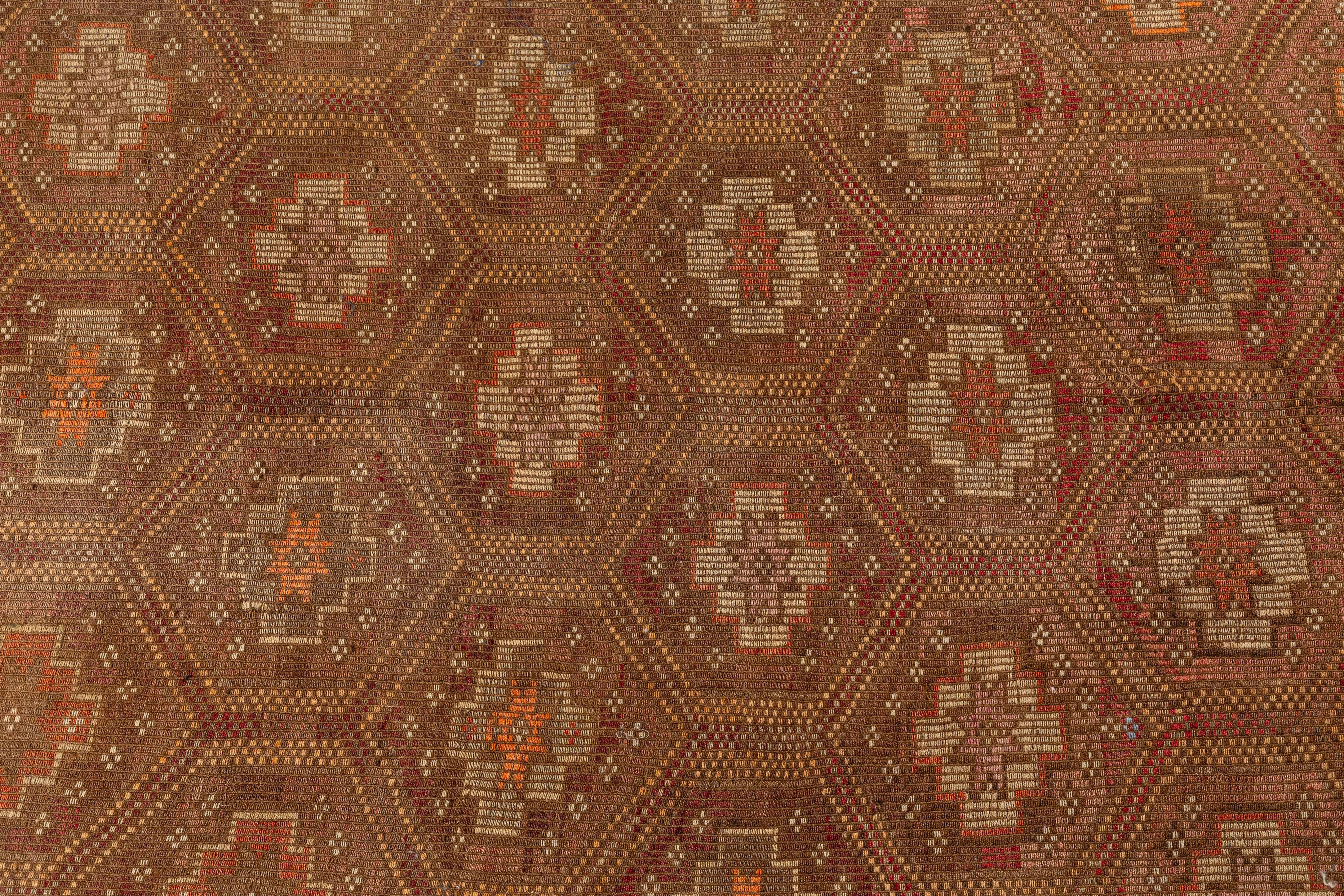 Vintage Flat-Weave Turkish Jajim from Mersin Mut In Good Condition In Los Angeles, CA