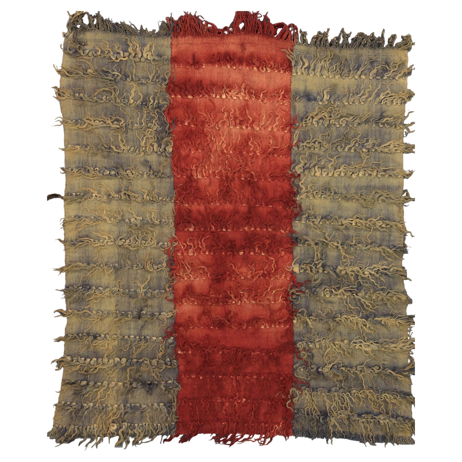 Vintage Flat-Weave Turkish Wool Tulu Rug, 1950-1970 For Sale