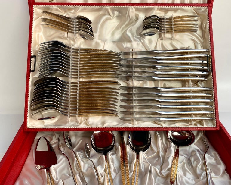 Vintage Flatware Cutlery Set Fürst Besteck Solingen, Set 68, Germany, 1960s