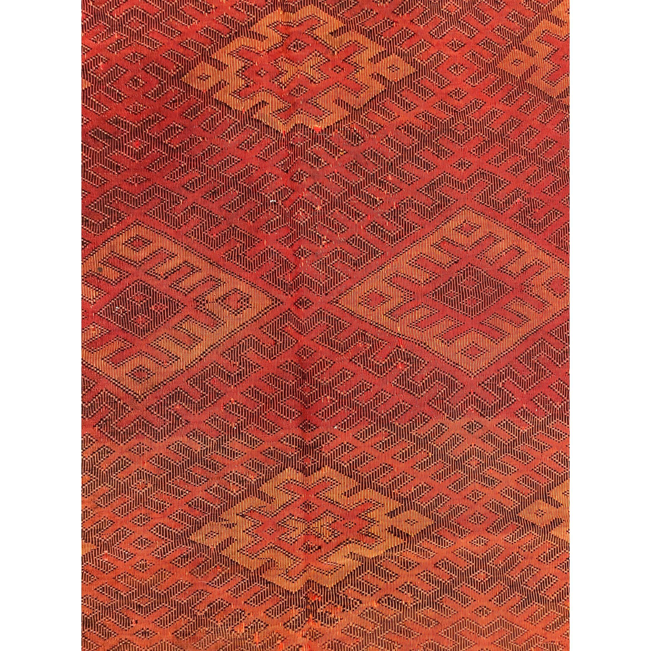 Antique rugs that are called “Kilim rugs”, primarily refer to a type of flat weave rug that was produced without knotted pile. Because these antique rugs are found across the globe, each region has a different pronunciation and spelling of the name