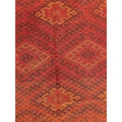 Vintage Flatweave Kilim Geometric Design